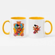 Caneca Donkey Kong Dig Kong com Alça e Interior Amarelo