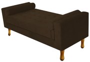 Recamier Félix King Size 195cm Suede Marrom - ADJ Decor