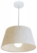 Lustre Pendente Cone Md-4039 Cúpula em Tecido 21/40x30cm Linho Bege - Bivolt