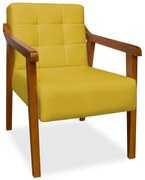 Poltrona Decorativa Vênus Veludo Amarelo