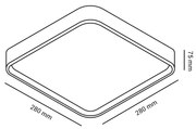 Plafon White 12W Led 3000K 28X28X7,5Cm Ip20 Bivolt Branco | Opus Hm 82...