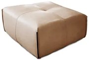 Puff Decorativo Quadrado Filadélfia T02 Couro Matte Nude - Mpozenato