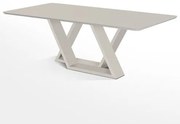 Mesa Jantar Treviso Base Laca Branca e Tampo Branco Acetinado 220cm - 70170 Sun House