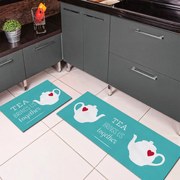 Jogo de Tapete de Cozinha, Tea Brings - 2 Pças