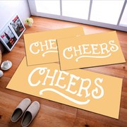 Jogo de Tapete de Cozinha, Cream Cheers - 3 Pças