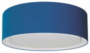 Plafon Duplo Cilíndrico Md-3037 Cúpula em Tecido 60x25cm Azul Marinho - Bivolt