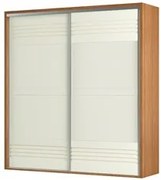 Guarda Roupa Casal 223cm 2 Portas de Correr 100% MDF TW602 Freijó/Off