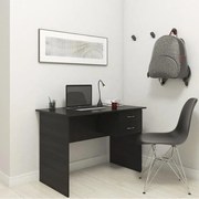 Mesa Escrivaninha Escritório Home Office 2 Gavetas Preto