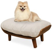 Cama Pet Costela para Cães e Gatos Almofadada Suede Bege