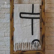 Manta Boho Minimalista em Algodão