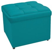 Calçadeira Copenhague 100 cm Solteiro Suede Azul Turquesa - ADJ Decor