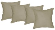 Kit 4 Almofadas Decorativas 40x40 Tecido Suede Nude