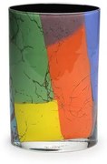Vaso Japão Pequeno Lascas Coloridas Murano Cristais Cadoro