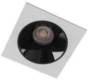 Plafon Led De Embutir Preto Branco 7w 24 2700k Mira