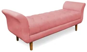 Recamier Olinda Suede 160 cm Pés Chanfrado Castanhos - D'Rossi - Rose