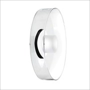 Arandela Bol Ø32X09Cm Vidro E Metal Alumínio 01Xled 5,5W 2700K - Old A... (BRANCO, CRISTAL (Transparente))