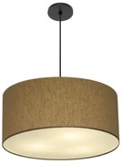 Lustre Pendente Cilíndrico Vivare Free Lux Md-4386 Cúpula em Tecido - 50X25