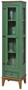 Cristaleira Remy 1 Porta e 1 Gaveta Cor Verde 43cm - 66589 Sun House