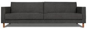 Sofa Lana 2 Lugares Linho Grafite Pes Natural 160cm - 73734 Sun House