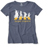 Camiseta Baby Look Feminina The Road to Mordor O Senhor dos Anéis - Cinza Chumbo - P