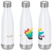 Garrafa Térmica Inox 510 ml Squeeze Gato Prisma Cat - Branco