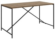 Mesa de Jantar Retangular Steel Quadra 04 Lugares Estilo Industrial Vermont e Preto 136 cm - D'Rossi