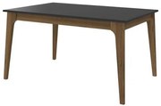 Mesa de Jantar Durham Preto com Garapa 160cm - 65255 Sun House