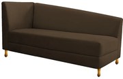 Recamier Valéria 140cm Lado Direito Suede Marrom - ADJ Decor