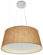 Lustre Pendente Cone Md-4144 Cúpula em Tecido 25x50x40cm Palha / Bege - Bivolt