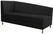 Recamier Valéria 140cm Lado Direito Corano Preto - ADJ Decor