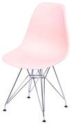 Cadeira Eames Polipropileno Salmao Base Cromada - 43033 Sun House