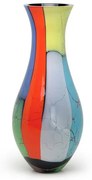 Vaso 830 MS Lascas Coloridas Murano Cristais Cadoro