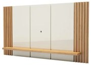 Painel Suspenso Vera Cruz cor Off White com Freijo 220cm - 60813 Sun House