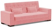 Sofá Cama Decorativo 210cm Beesley Suede Rose G19 - Gran Belo