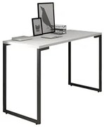 Mesa Escritório 120cm Estilo Industrial New Port  F02 Branco - Mpozena