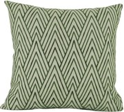 Capa almofada LYON Veludo estampado Chevron verde 50x50cm