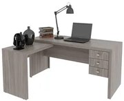 Mesa para Home Office com 03 Gavetas Carvalho -Tecno Mobili