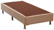 Base de Cama Box Camurca Bege Solteiro 88 cm (LARG) Baixa - 42880 Sun House