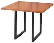 Mesa de Jantar Base Aço Tampo Madeira Castanho 90cm - 58521 Sun House