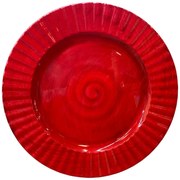 Sousplat Listras Vermelho 32,5Cm - Mimo Style