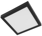 Plafon Led Sobrepor Quadrado Preto 24w 3000k Yamamura