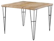 Mesa de Jantar Bronx Quadrada Driftwood Base Grafite 80cm - 64174 Sun House