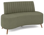 Sofá 2 Lugares Living 160cm Pé Palito Maraú Bouclê K01 - D'Rossi - Verde