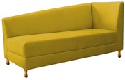 Recamier Valéria 140cm Lado Esquerdo Suede Amarelo - ADJ Decor