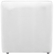 Puff Decorativo Dado Suede Branco - ADJ Decor