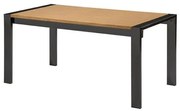 Mesa de Jantar Duda com Tampo MDF Rattan Base Aço Preta 178cm - 55719 Sun House