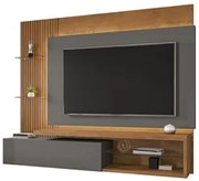 Painel para TV 65 Pol com Bancada Suspensa Ana B02 Naturalle/Titanium