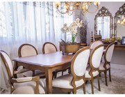 Conjunto de Jantar Vintage com Cadeiras Clássica Medalhão Kleiner Schein -