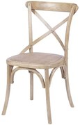 Cadeira Katrina Top Madeira Natural Assento Rattan  - 30752 Sun House