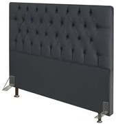 Cabeceira Cama Box Casal 160cm Diamante Linho J02 Cinza Escuro - Mpoze